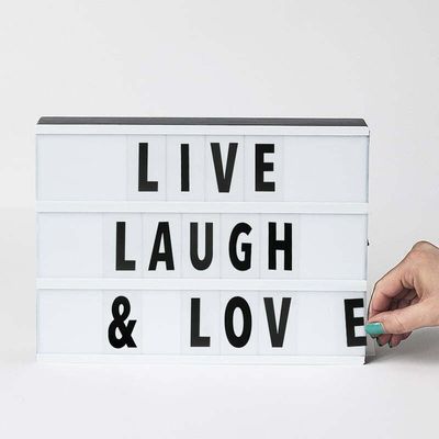 LED Light Box with letters and numbers