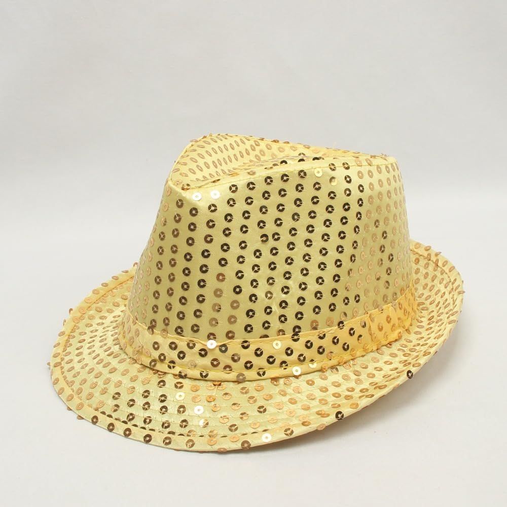Gold Sequin Fedora Hat