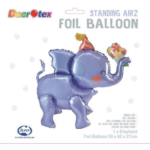 Standing Elephant Foil Balloon