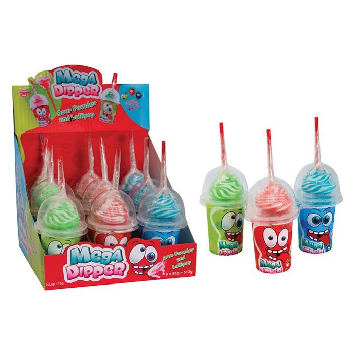 Mega Dipper Sour Powder and Lollipop