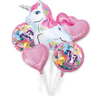 Unicorn Foil Balloon - 5pc Set