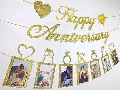 Anniversary Decorations Party Supplies Kit Set of Happy Anniversary Banner