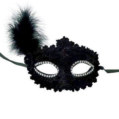 Carnival Mask Plastic Black