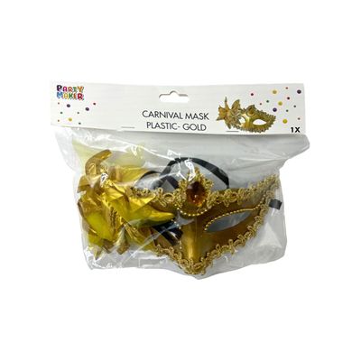 Carnival Mask Plastic Gold