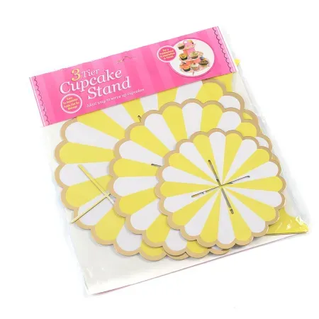 3 Tier Cupcake Stand Yellow