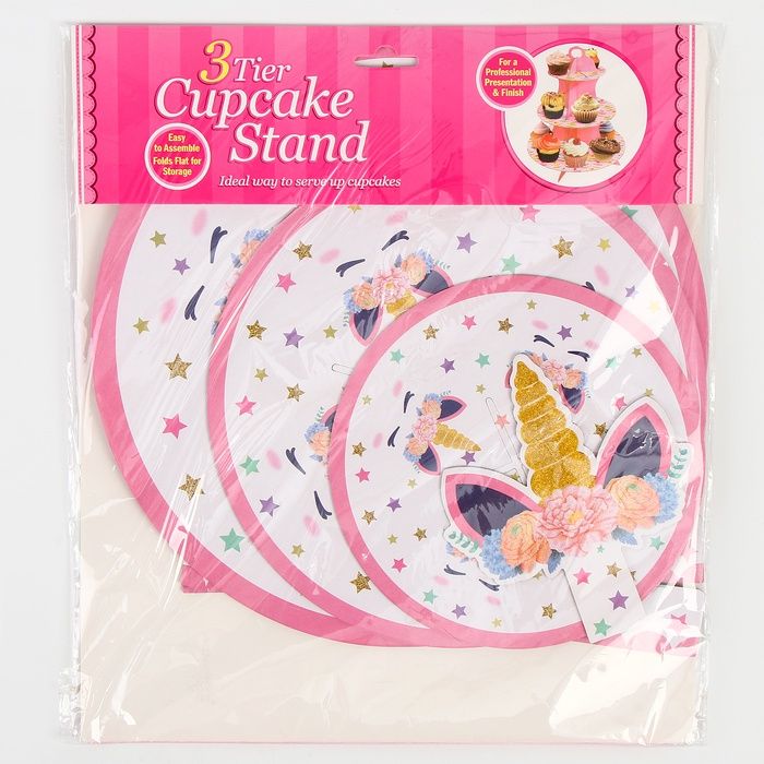 3 Tier Cupcake Stand - Unicorn Themed