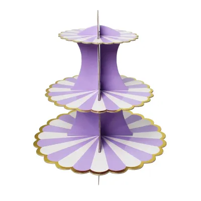 3 Tier Cupcake Stand Purple