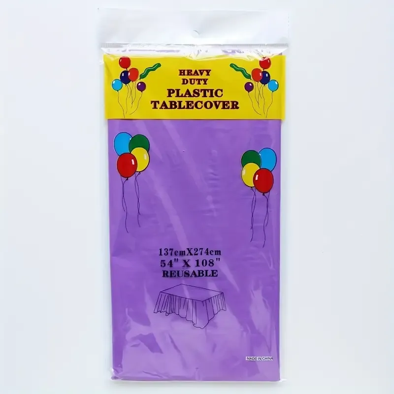 Purple Plastic Tablecover