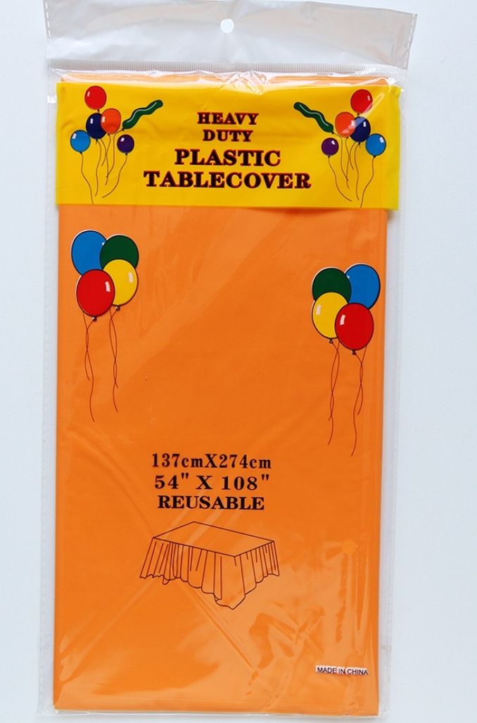 Orange Plastic Table cover