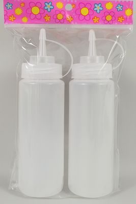 2 Pack Plastic Squeeze Bottles