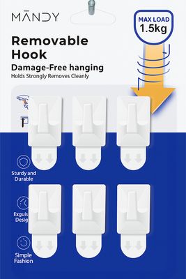 Mandy Removable Hooks – Pack of 6