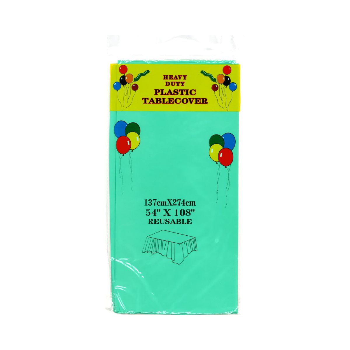 Sea Green Plastic Table cover