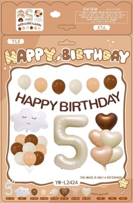 Happy Birthday Arch And Number 5 Balloon Kit