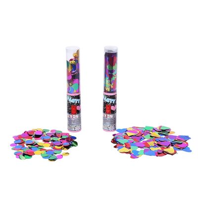 Transparent Tube Popper Colorful Foil Paper Confetti Cannon
