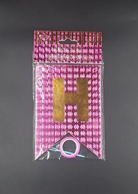4D Pink and Gold Happy Birthday Banner