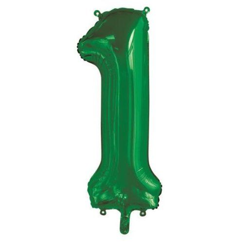 34&quot; Green Number 1 Foil Balloon