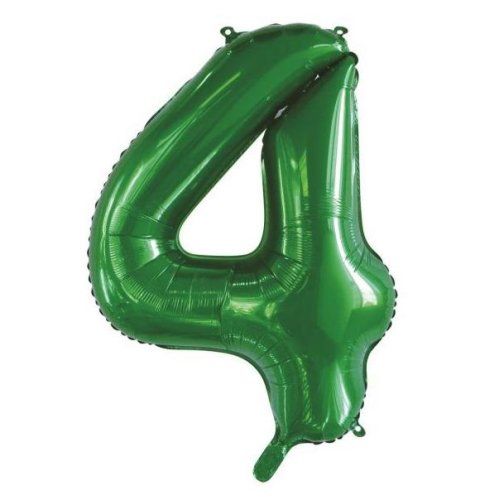 34&quot; Green Number 4 Foil Balloon