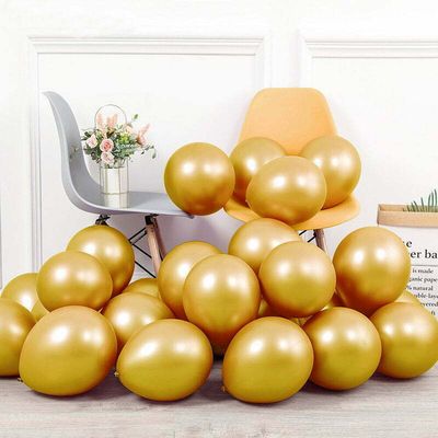 50pcs Chrome Balloon Gold