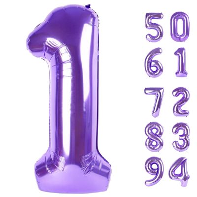 40 Inch Purple Number Balloon