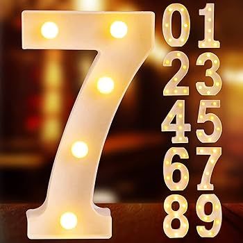 White LED Marquee Light - Number