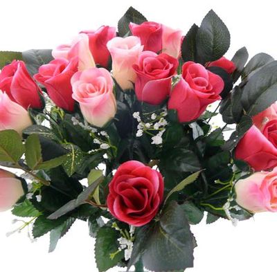 24 Artificial Rose Bouquet – Pink Mix