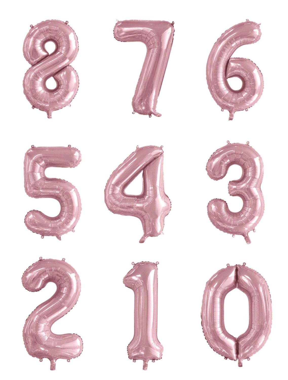 34 Inch Light Pink Number Balloon