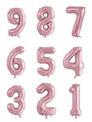 34 Inch Light Pink Number Balloon