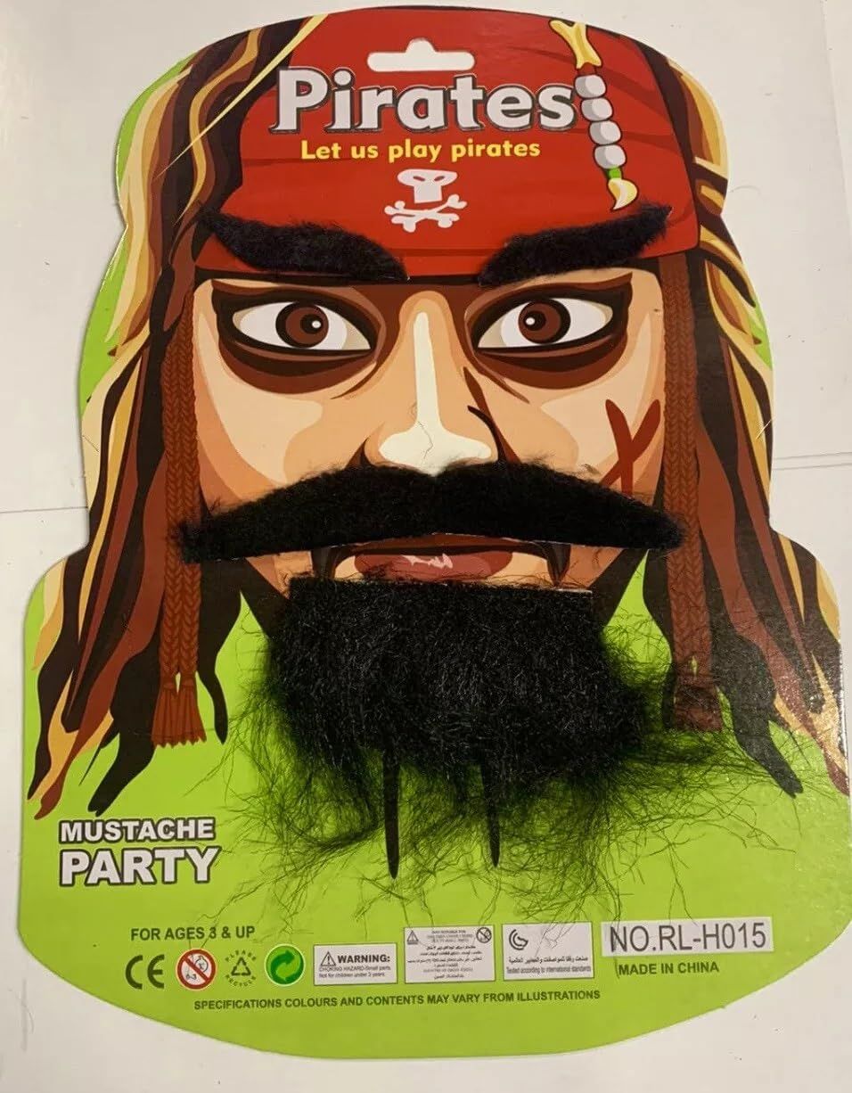 Pirate Mustache Party Set