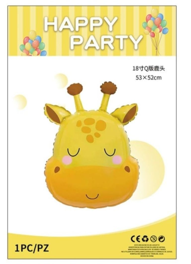 Party Giraffe Head Foil Balloon