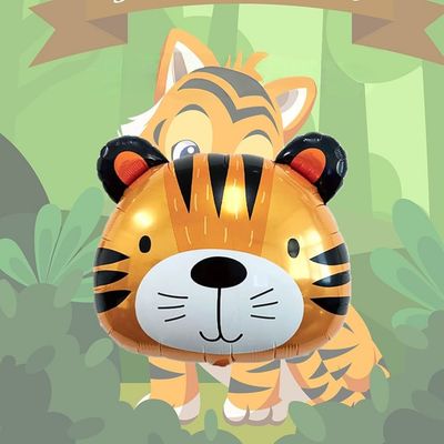 Party Tiger Head Foil Balloon