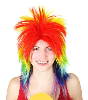 80's Funky Rainbow Party Wig