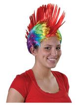 80' Mohawk Rainbow Party Wig