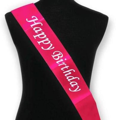 "Happy Birthday" Party Sash