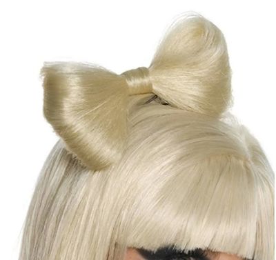 Lady Gaga Bow Clip Style Party Wig
