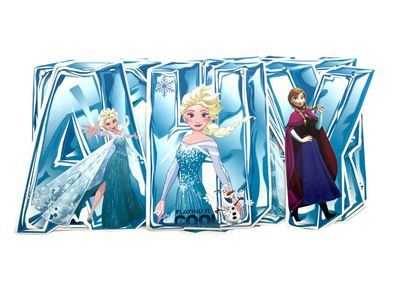 Frozen Theme Happy Birthday Banner