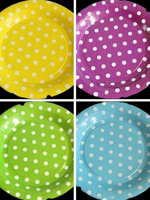 Polka Dot Paper Plates – 7" (8 Pack)