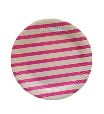 Striped Paper Plates – 9" (8 Pack)