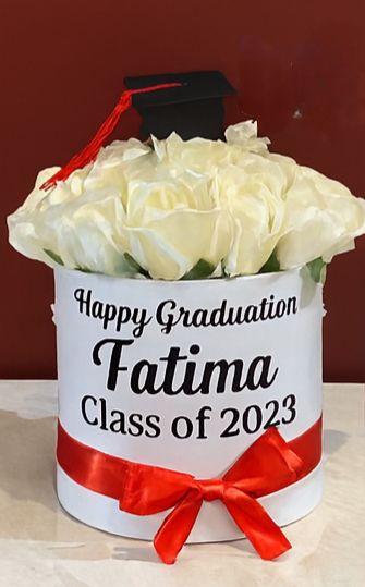 White Rose Graduation Box – Red Theme