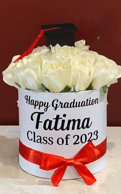 White Rose Graduation Box – Red Theme