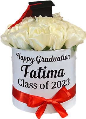White Rose Graduation Box – Red Theme