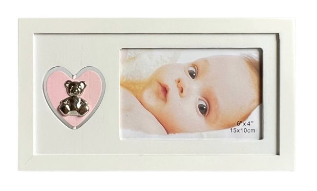 Baby Photo Frame with Double Sided Rotating Heart
