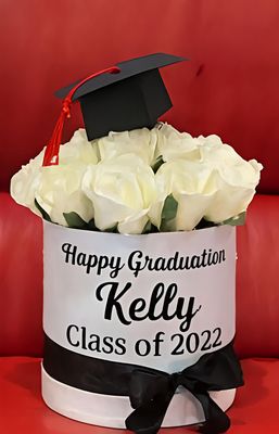 White Rose Graduation Box