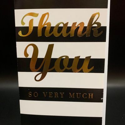 Thank You Card – Black &amp; Gold