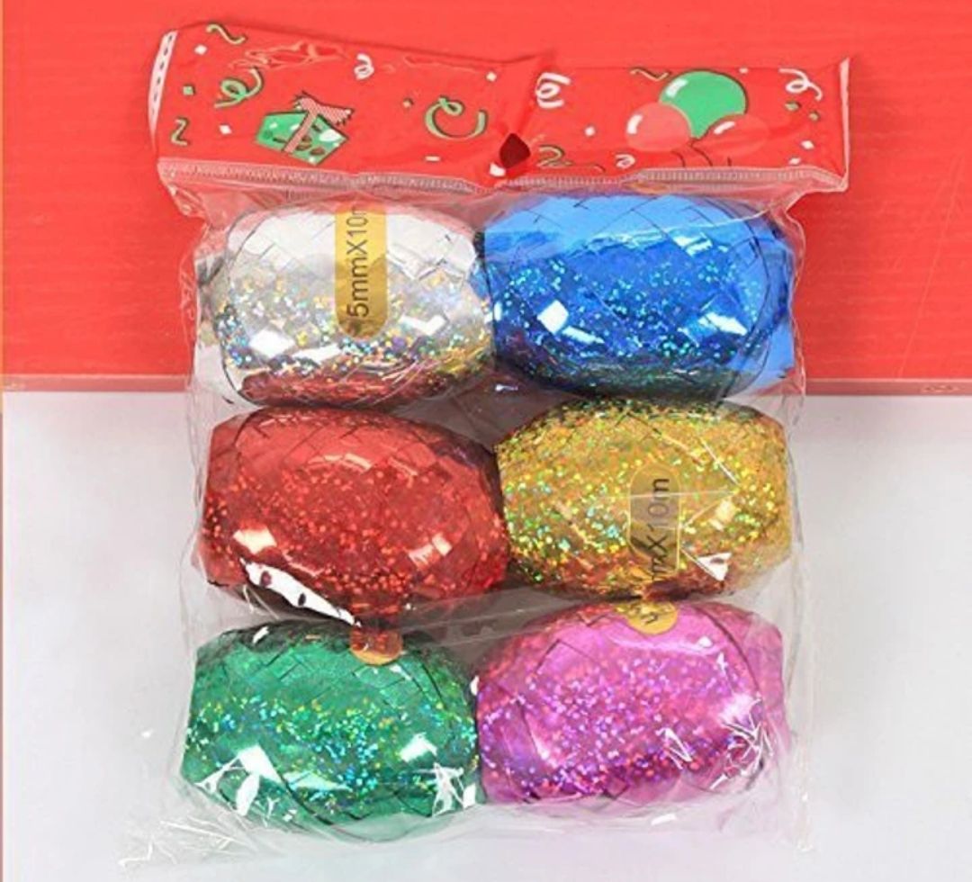 Glitter Balloon Ribbon Bows – Pack of 6