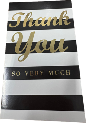Thank You Card – Black &amp; Gold