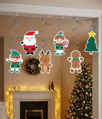 Christmas Hanging Decorations – 6 Pack