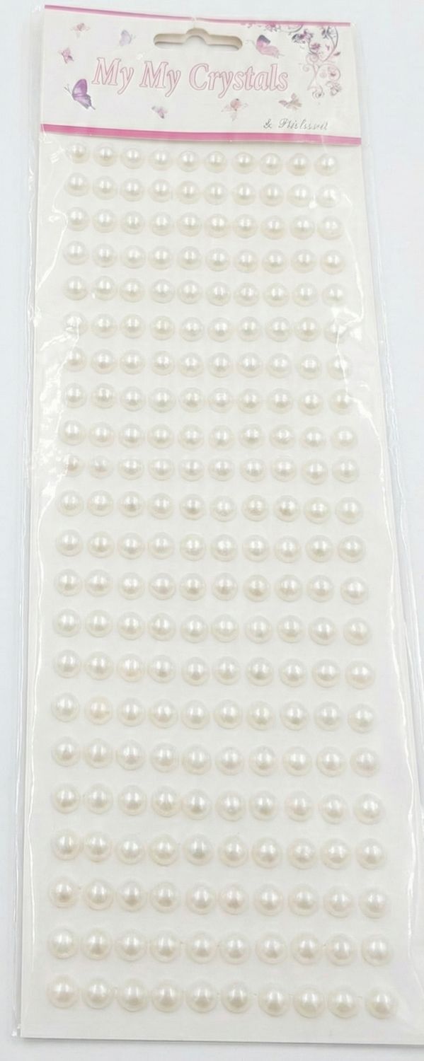 Self-Adhesive White Pearl Stickers