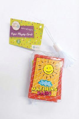 Mini Novelty Paper Playing Cards – Matching Pairs (6 Pack)