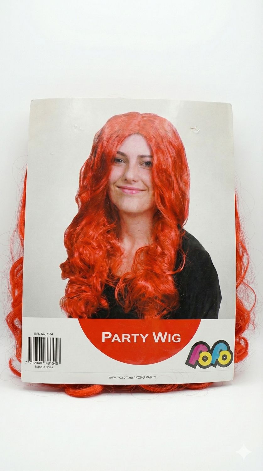 Party Long Curvy Wig- Red