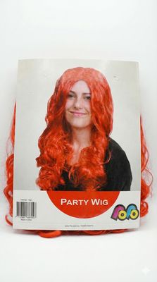 Party Long Curvy Wig- Red